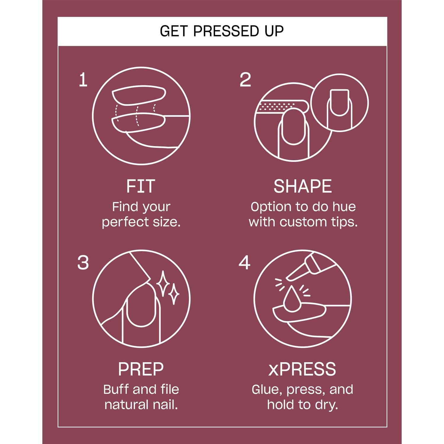 OPI xPRESS/ON Press on Nails Tips Cranberry Cosmo AN071S