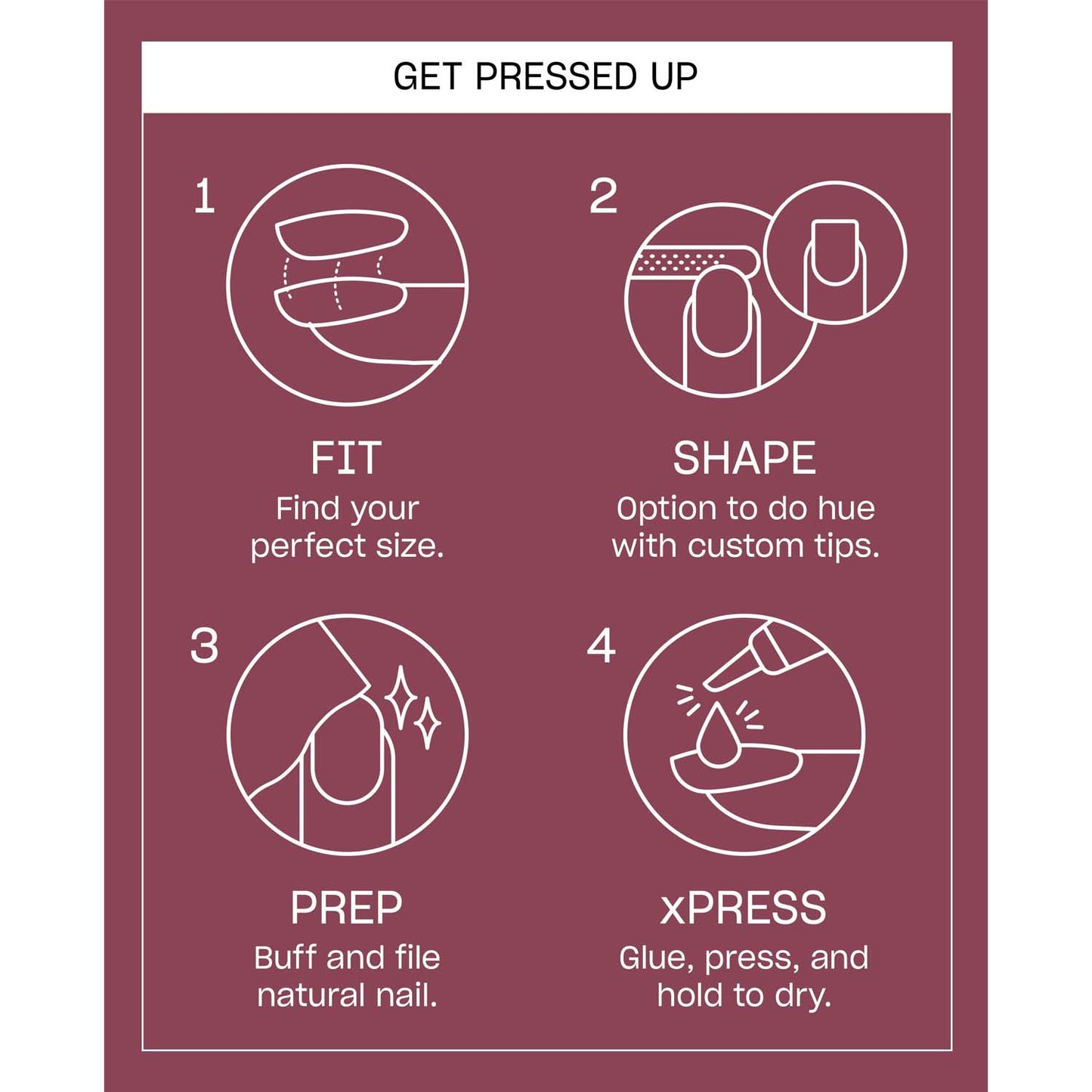 OPI xPRESS/ON Press on Nails Tips Cranberry Cosmo AN071S