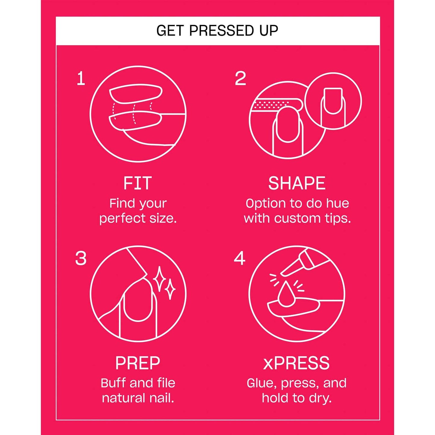 OPI xPRESS/ON Press on Nails Tips Pompeii Pink ANS067S