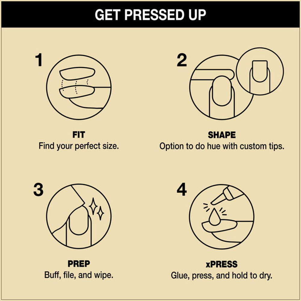 OPI xPRESS/ON Press On Nails Tips Effect - Break The Gold L