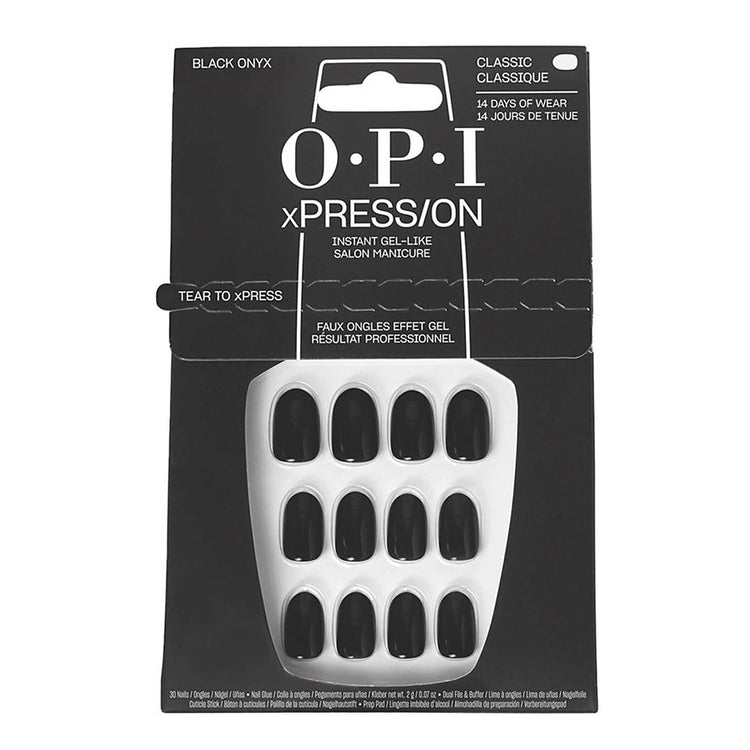 OPI xPRESS/ON Press On Nails Tips - Black Onyx ANT02S