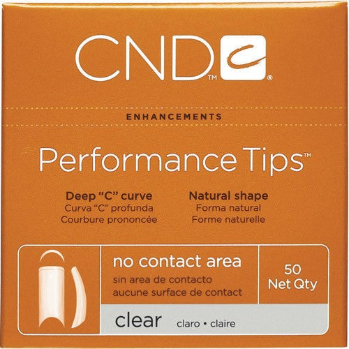 CND Performance Tips Clear 50 pk Size 8 #17339
