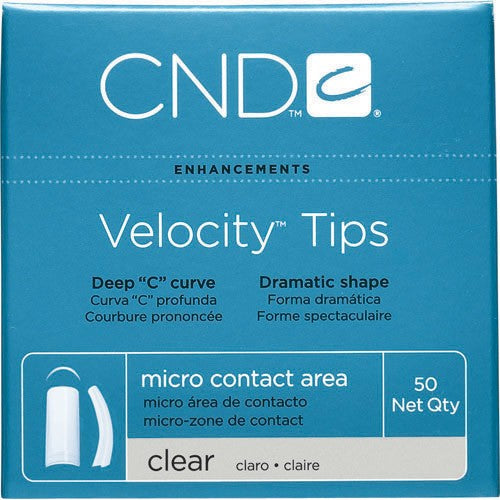 CND Velocity Tips Clear 50 pk Size 9 16989