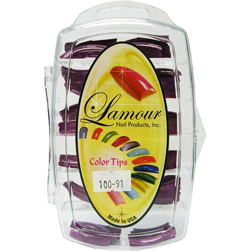 Lamour Marble Tips Dark Purple 100-91