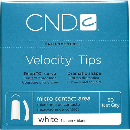 CND Velocity Tips White 50 pk Size 4 16934