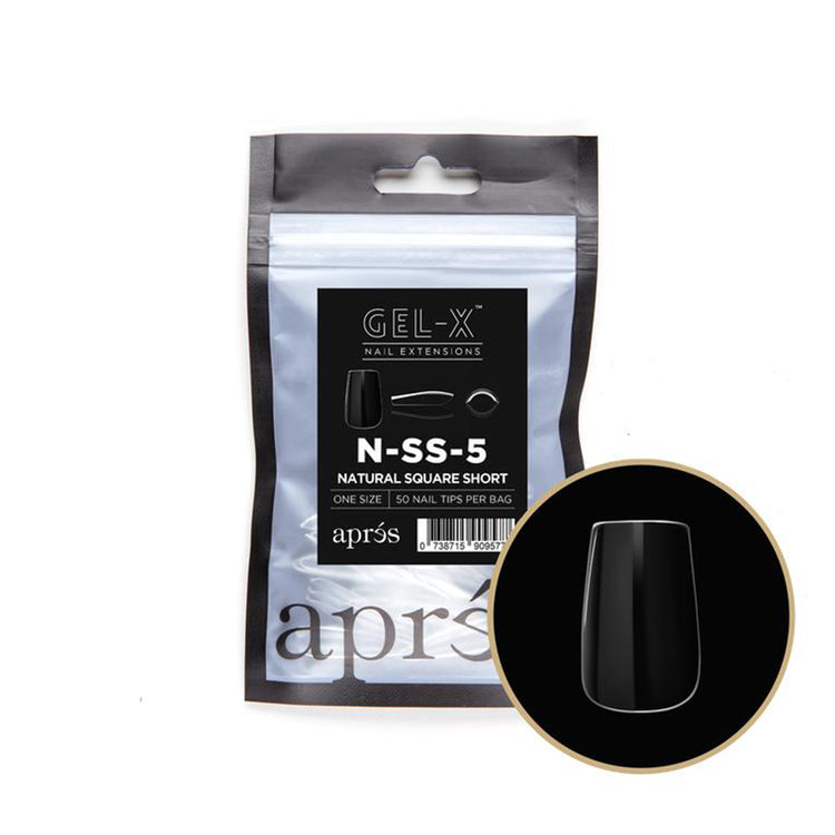 Apres Gel-X Tips Natural Square Short 50PK NSS5/90962