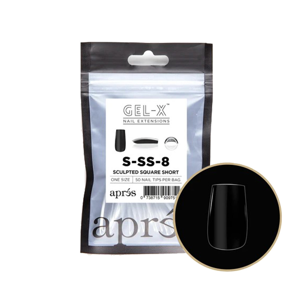 Apres Gel-X Individual Tips Sculpted Square Short 50PK SSS8