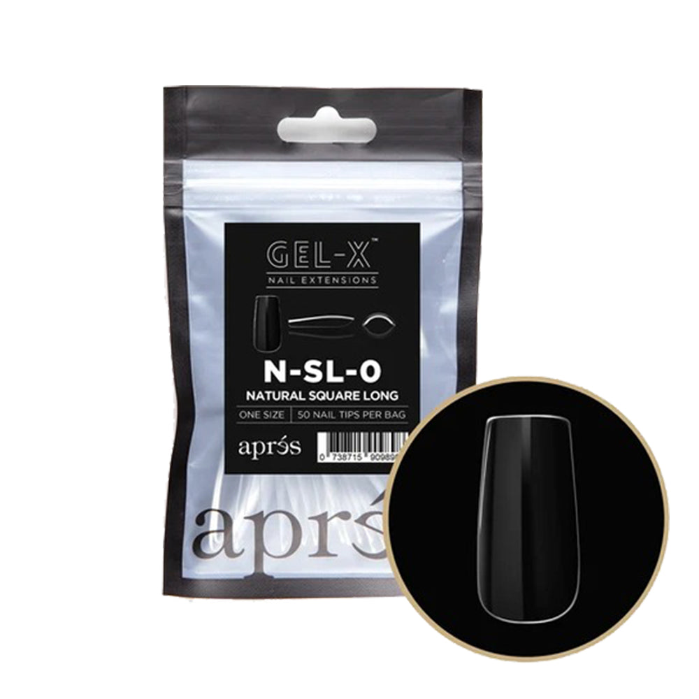 Apres Gel-X Individual Tips Natural Square Long 50PK NSL0