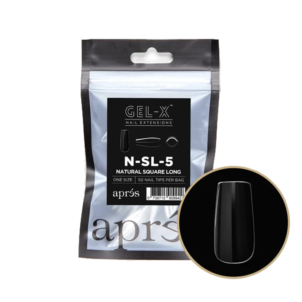 Apres Gel-X Individual Tips Natural Square Long 50PK NSL5