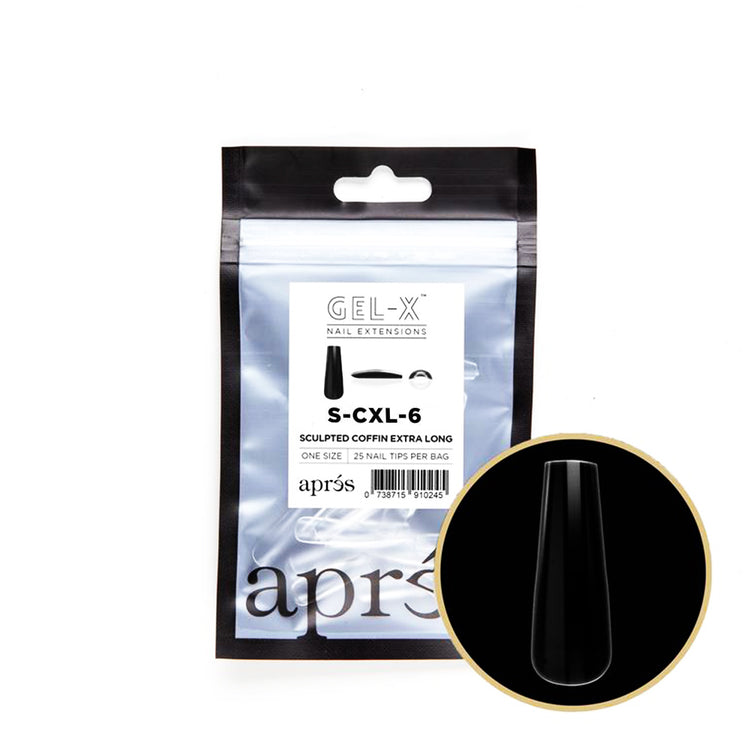 Apres Gel-X Tips Sculpted Coffin Extra Long 25PK SCXL6/10306