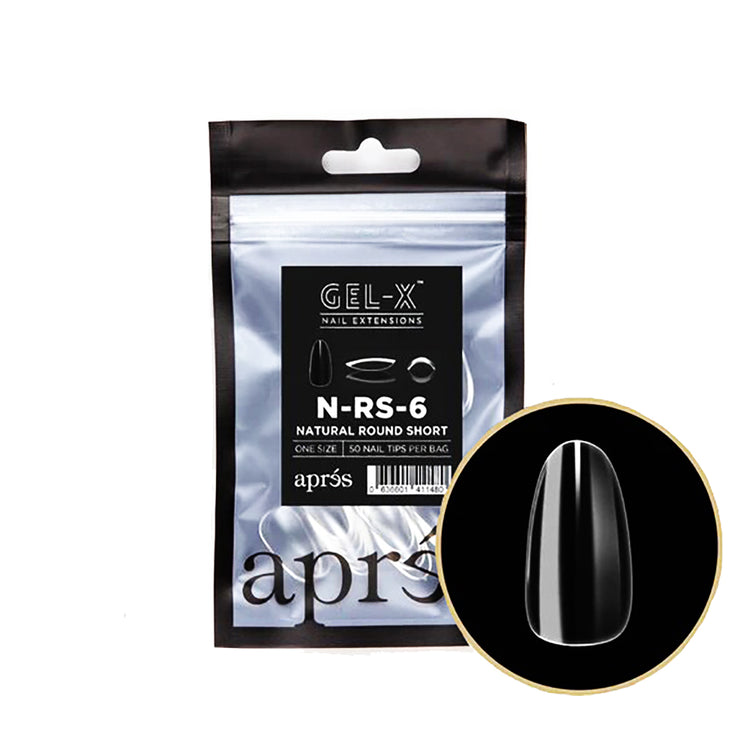 Apres Gel-X Tips Natural Round Short 50PK NRS6/97411