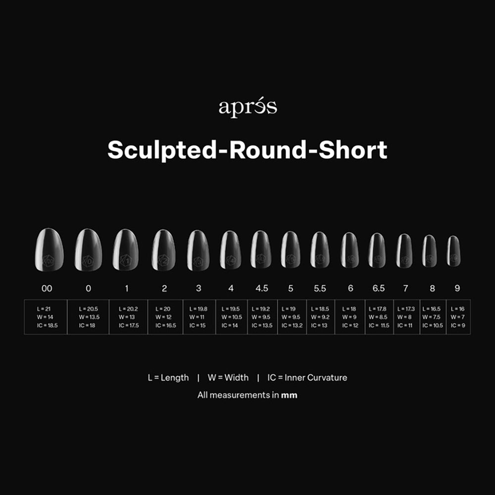 Apres Gel-X Soft Gel Tips Sculpted Round Short 280Pcs 12013