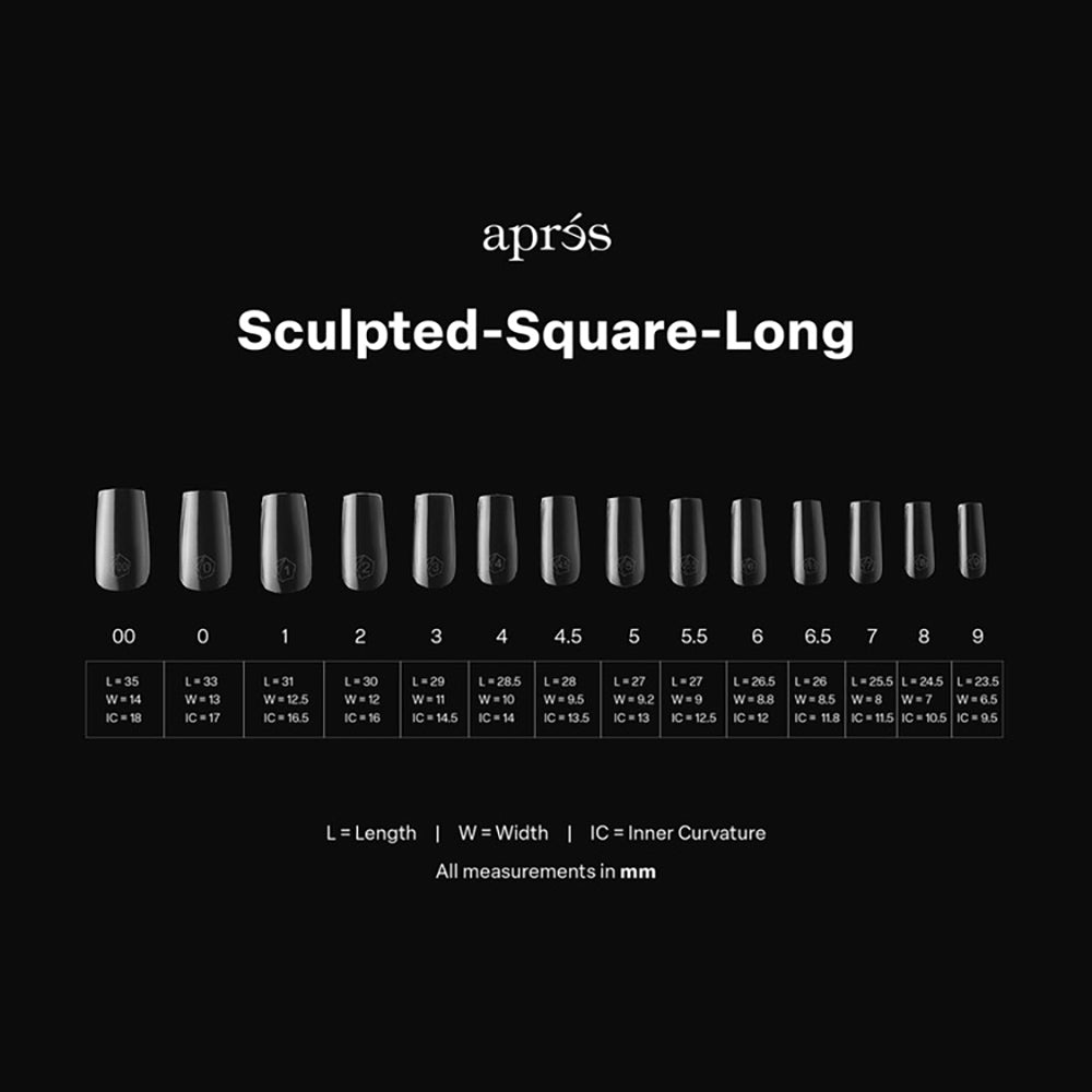 Apres Gel-X Soft Gel Tips Sculpted Square Long 280Pcs 12020