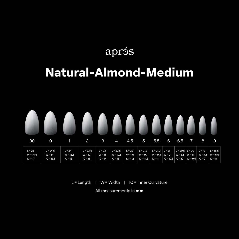 Apres Gel-X Soft Gel Ombre Tips Natural Almond Medium NAM3