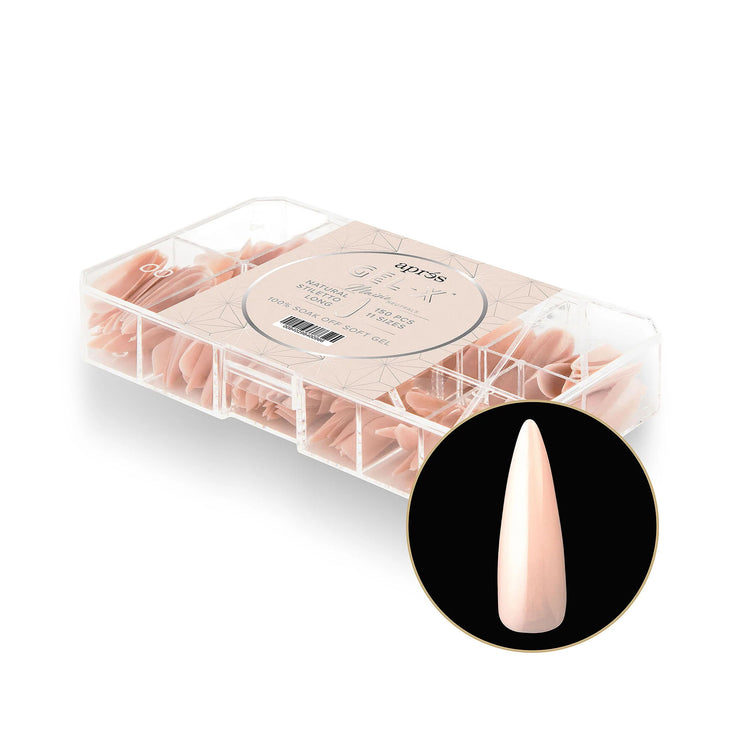 Apres Gel-X Maisie Neutrals Natural Stiletto Long150PC 40096