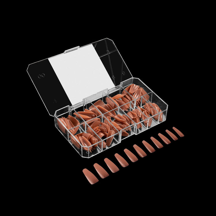 Apres Neutrals Gel-X Imani Sculpted Coffin Long 40122