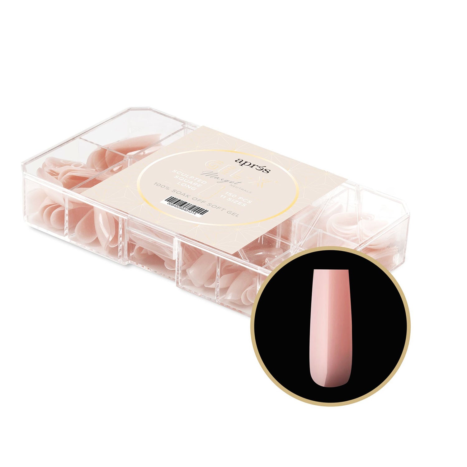 Apres Neutrals Gel-X Margot Sculpted Square Long 40131