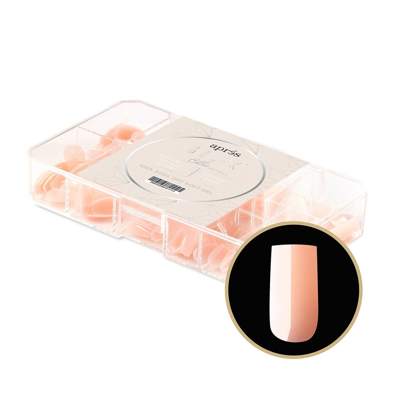Apres Neutrals Gel-X Chloe Natural Square Short 40141