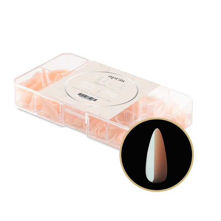 Apres Neutrals Gel-X Emma Natural Stiletto Medium 40145