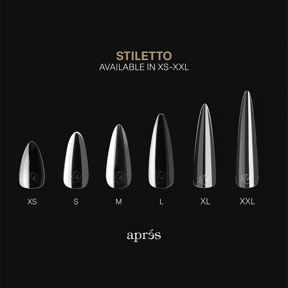 Apres Gel-X Tips Natural Stiletto Long 600Pcs APGX-N-STL-2.0