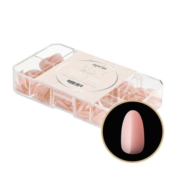 Apres Neutrals Gel-X Margot Natural Round Short 40190