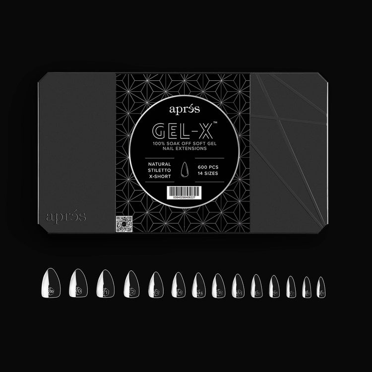Apres Gel-X Tips Natural Stiletto X-Short 600pcs 40622