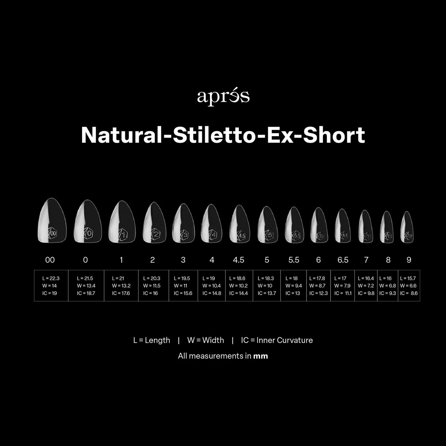 Apres Gel-X Tips Natural Stiletto X-Short 600pcs 40622