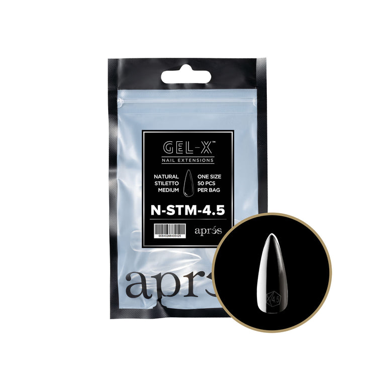 Apres Gel-X Tips Natural Stiletto Medium Refill Bag NSTM4.5