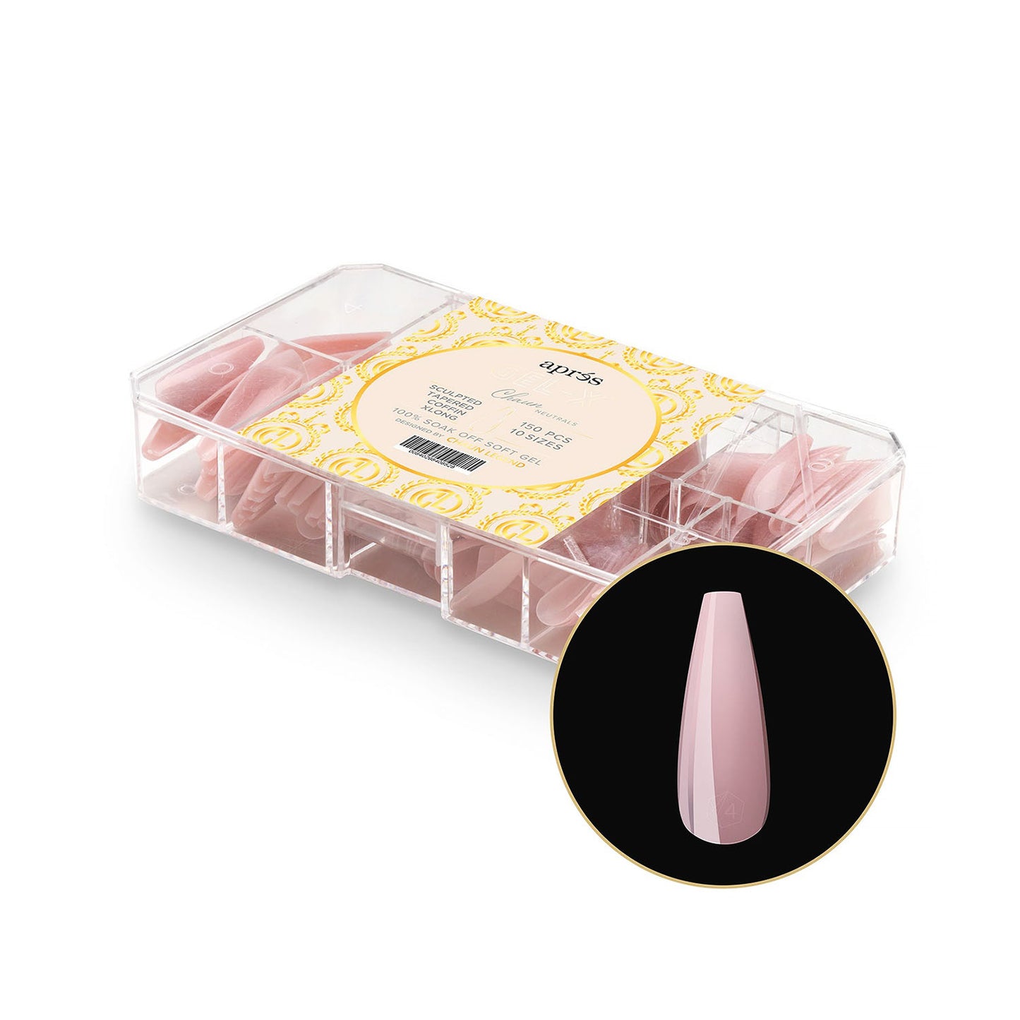 Apres Neutrals Gel-X Chaun Sculpted Tapered Coffin XLong