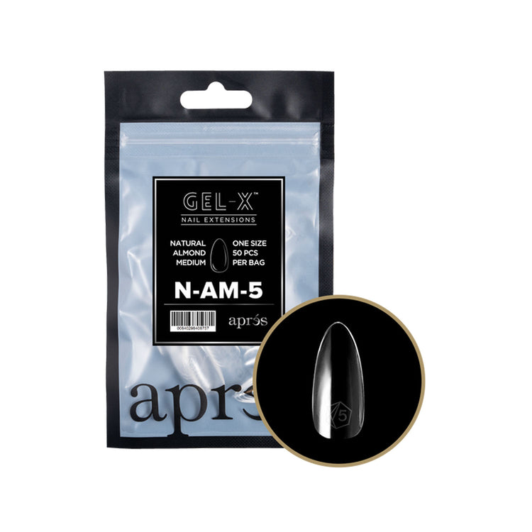 Apres Gel-X Tips Natural Almond Medium Refill Bag NAM5