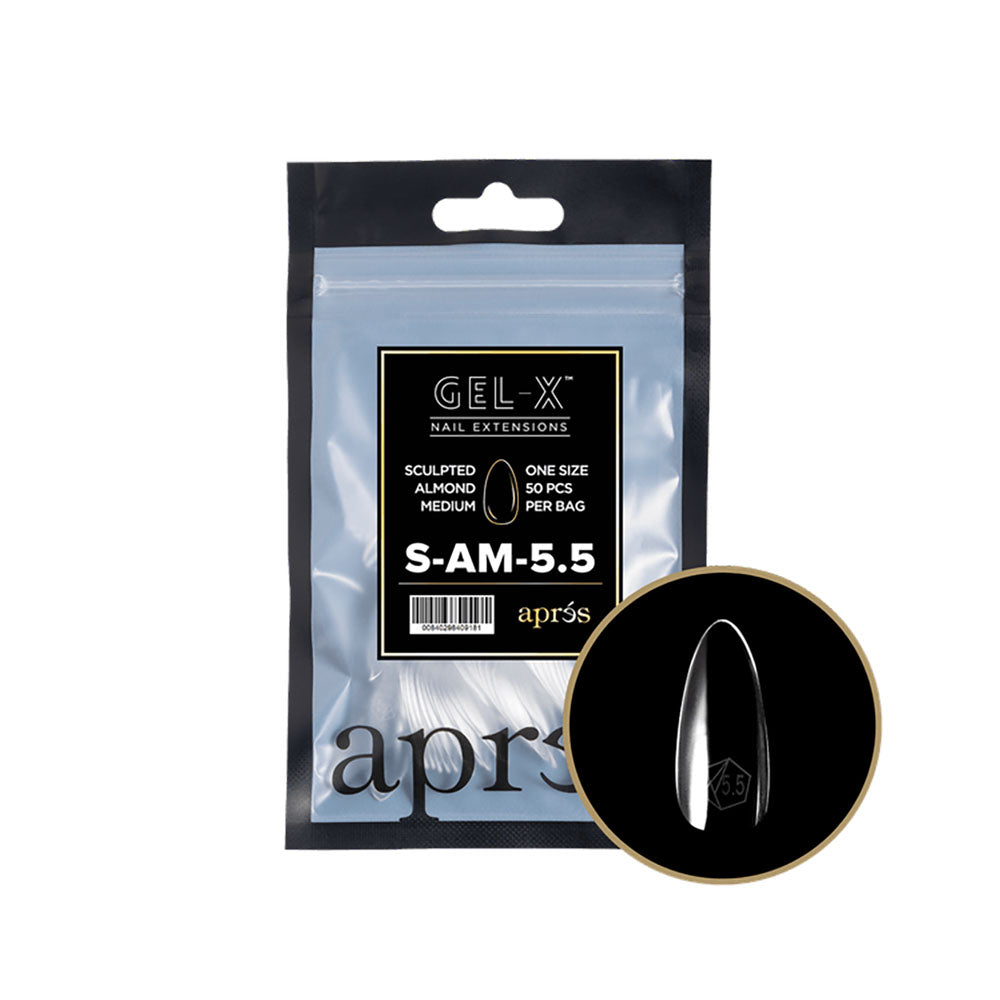 Apres Gel-X Tips Sculpted Almond Medium Refill SAM5.5 40918