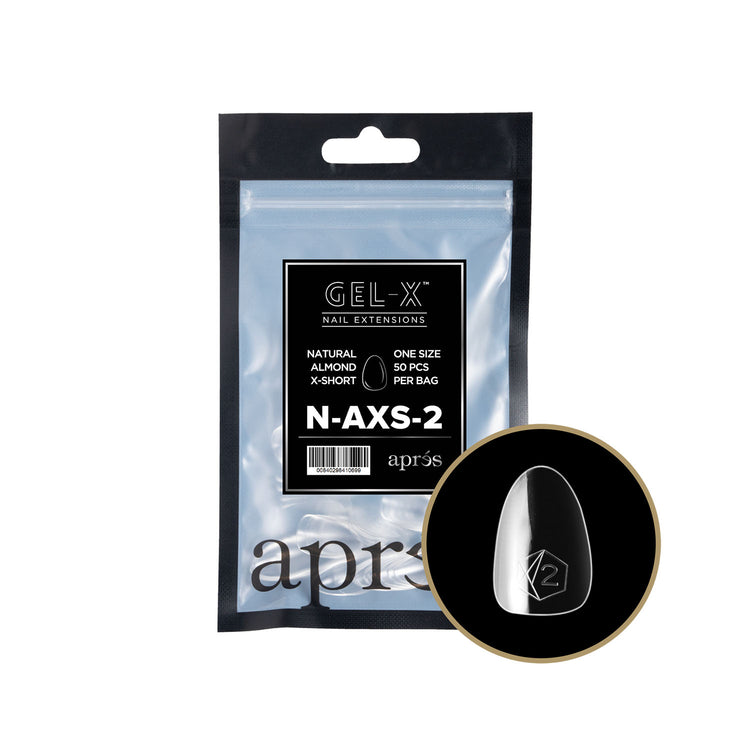 Apres Gel-X Tips Natural Almond X-Short Refill Bag NAXS2