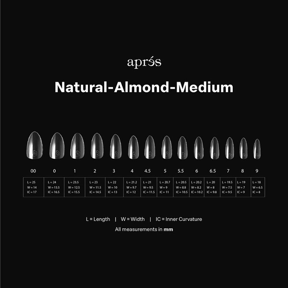 Apres Gel-X Soft Gel Tips Natural Almond Medium 280Pcs 41173