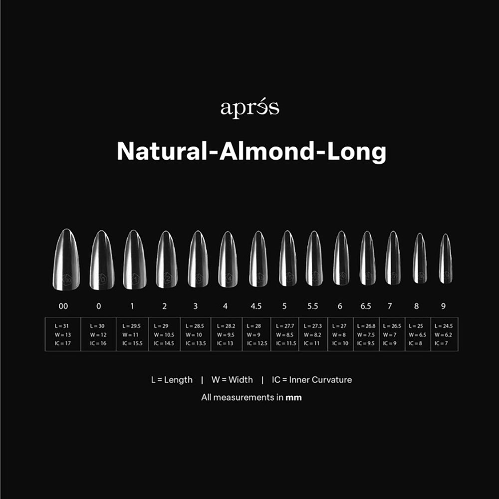 Apres Gel-X Soft Gel Tips Natural Almond Long 280Pcs 41174