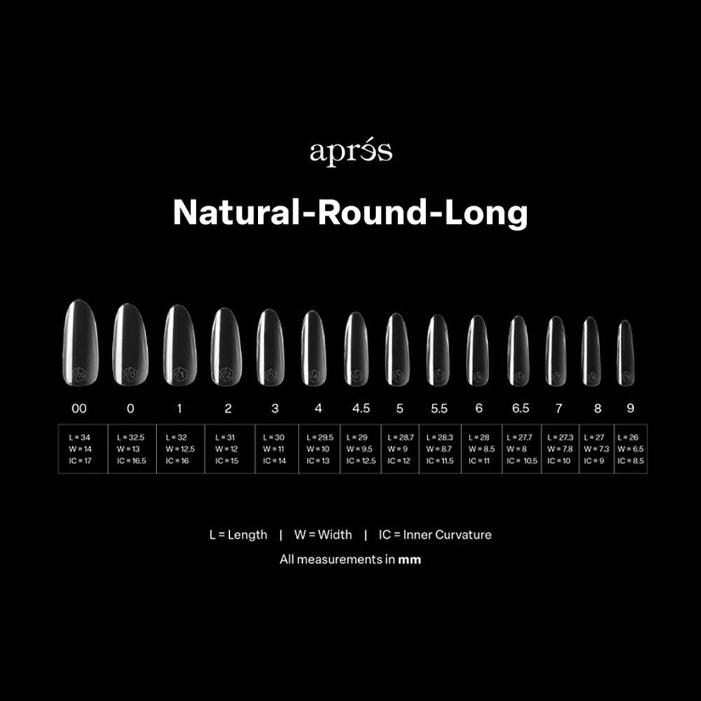 Apres Gel-X Soft Gel Tips Natural Round Long 280Pcs 41175