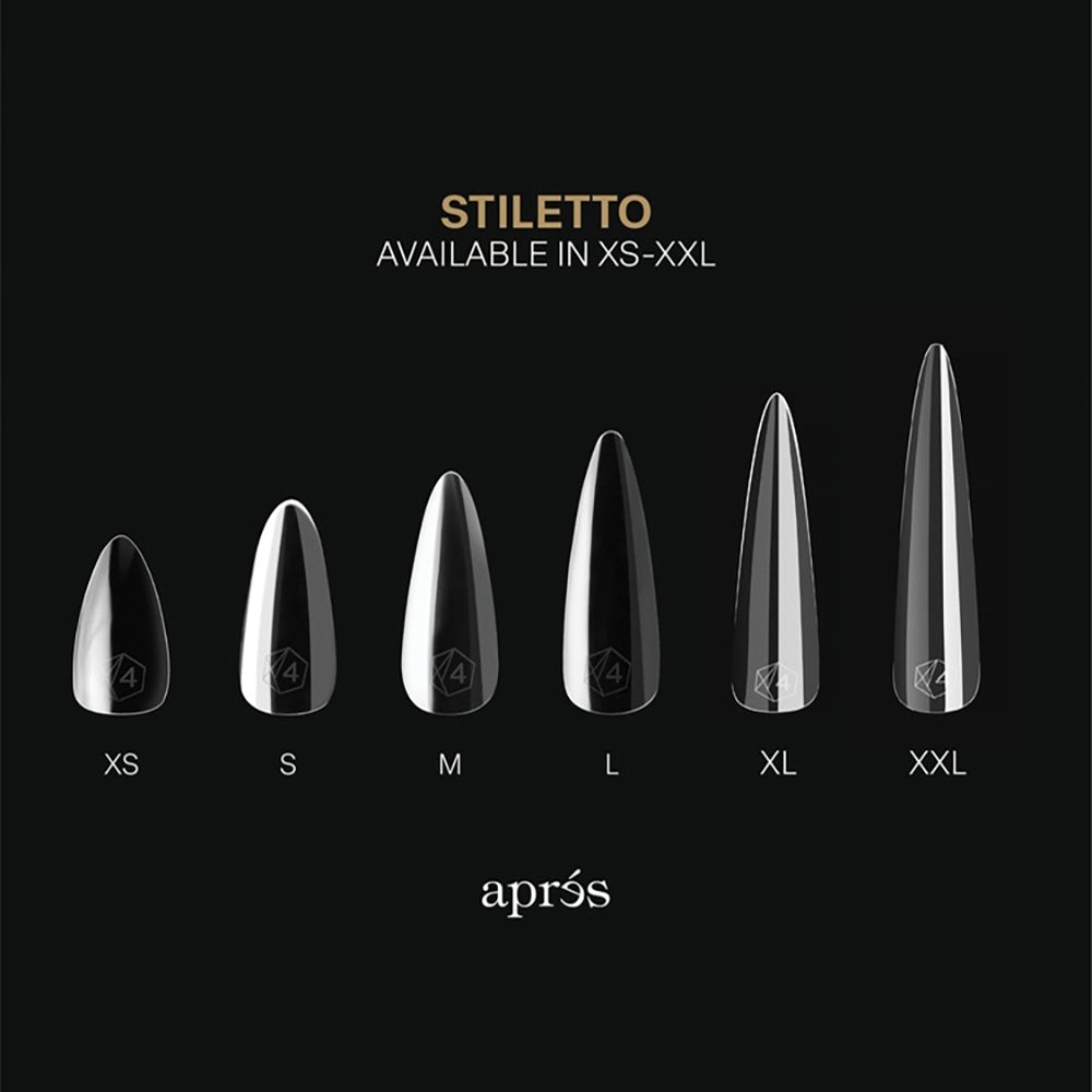 Apres Gel-X Soft Gel Tips Natural Stiletto X-Short 280Pcs