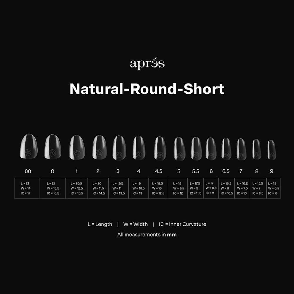 Apres Gel-X Soft Gel Tips Natural Round Short 280Pcs 41189