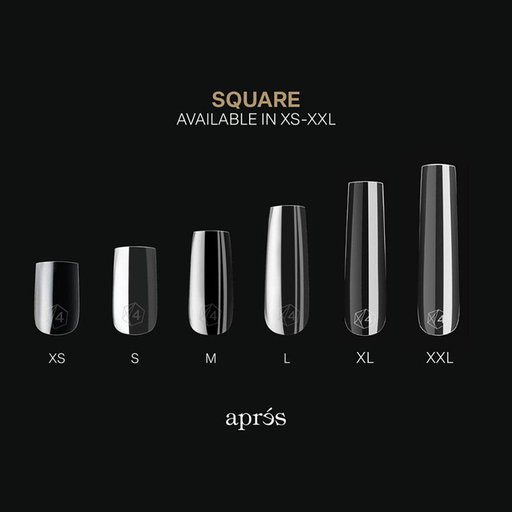 Apres Gel-X Soft Gel Tips Natural Square Long 280Pcs 41193