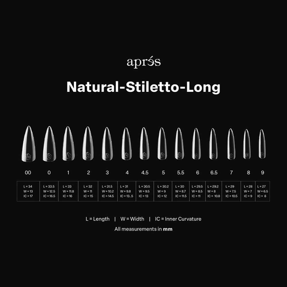 Apres Gel-X Soft Gel Tips Natural Stiletto Long 280Pcs 41196