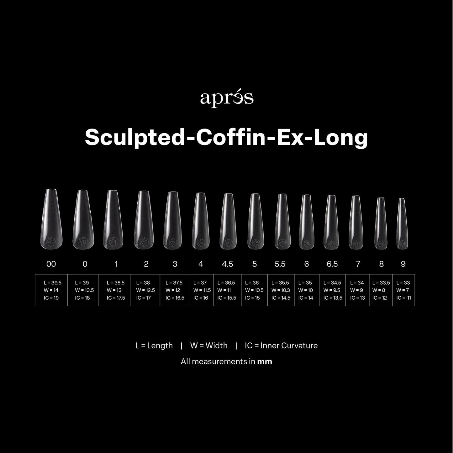 Apres Gel-X Tips Sculpted Coffin X-Long 350Pcs 41254