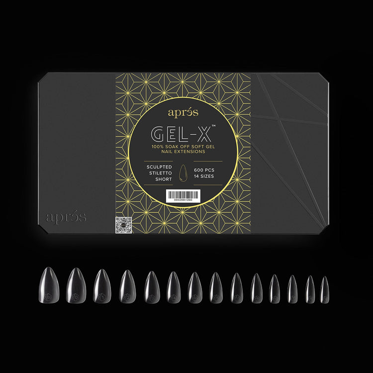 Apres Gel-X Tips Sculpted Stiletto Short 600Pcs 41256
