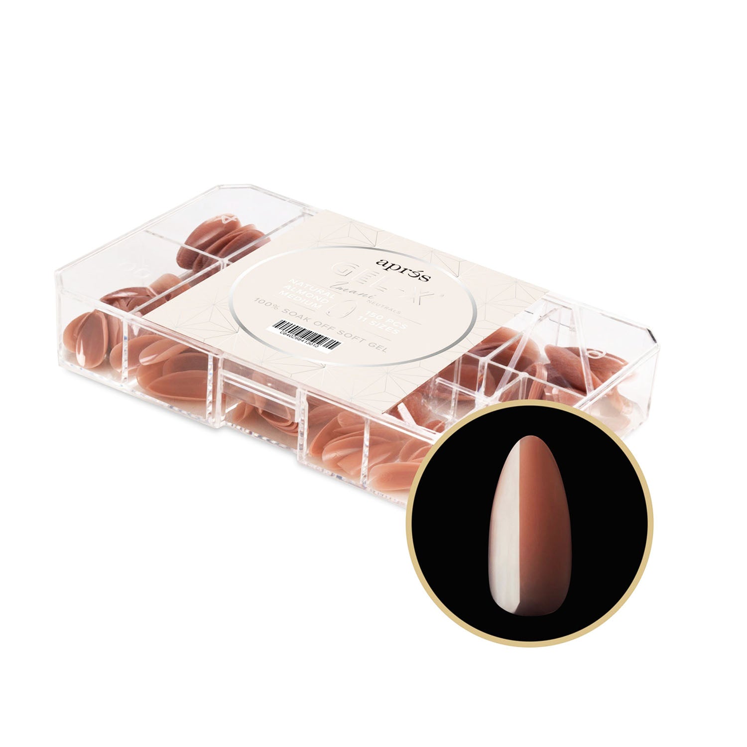 Apres Neutrals Gel-X Imani Natural Almond Medium 41301