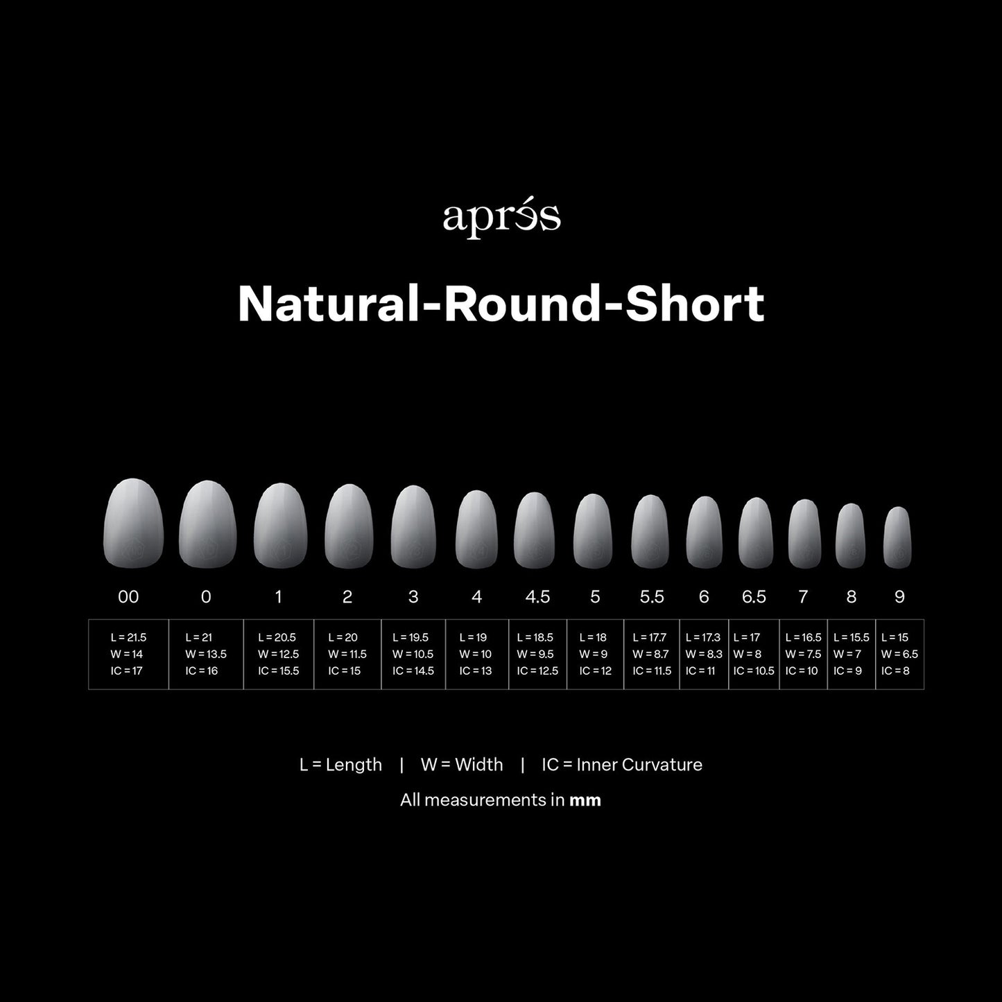 Apres Gel-X Soft Gel Ombre Tips Natural Round Short 41655