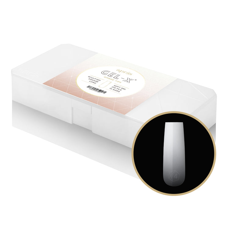 Apres Gel-X Soft Gel Ombre Tips Sculpted Square Long 41662