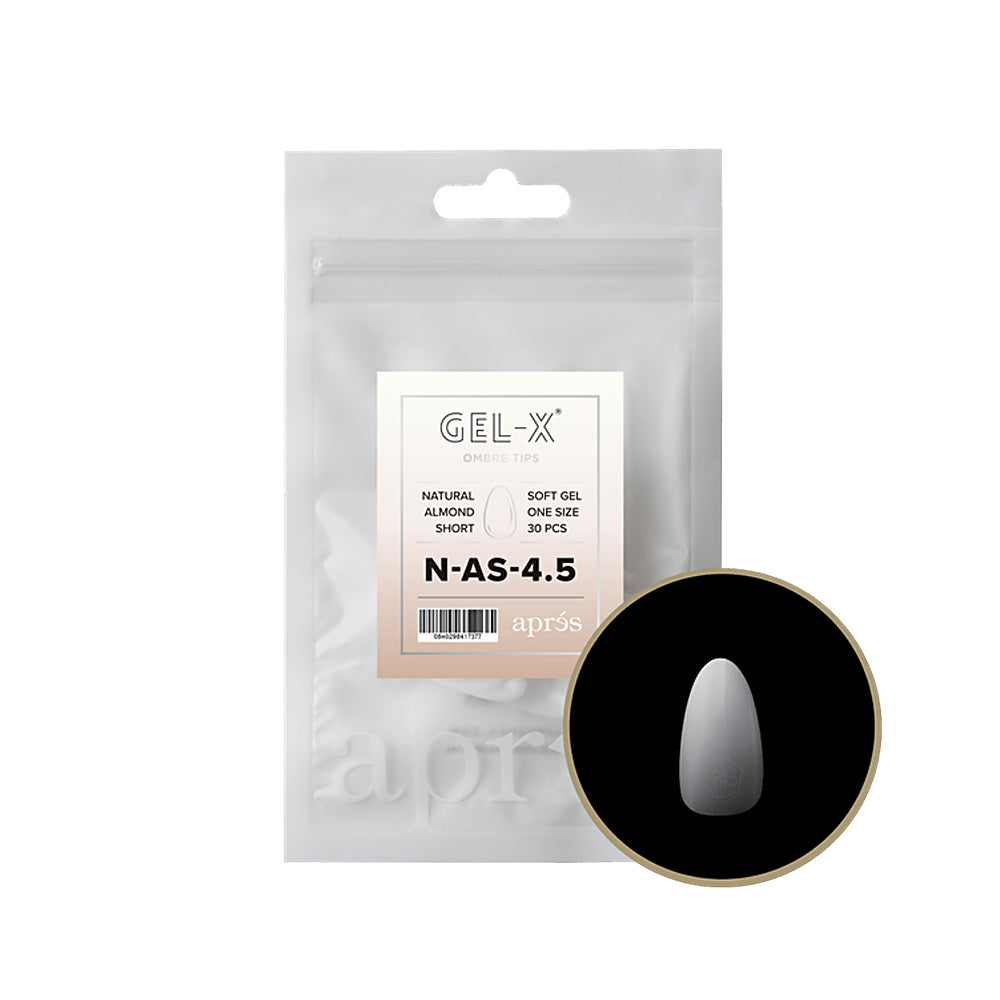 Apres Ombre Gel-X Tips Natural Almond Short Refill NAS4.5