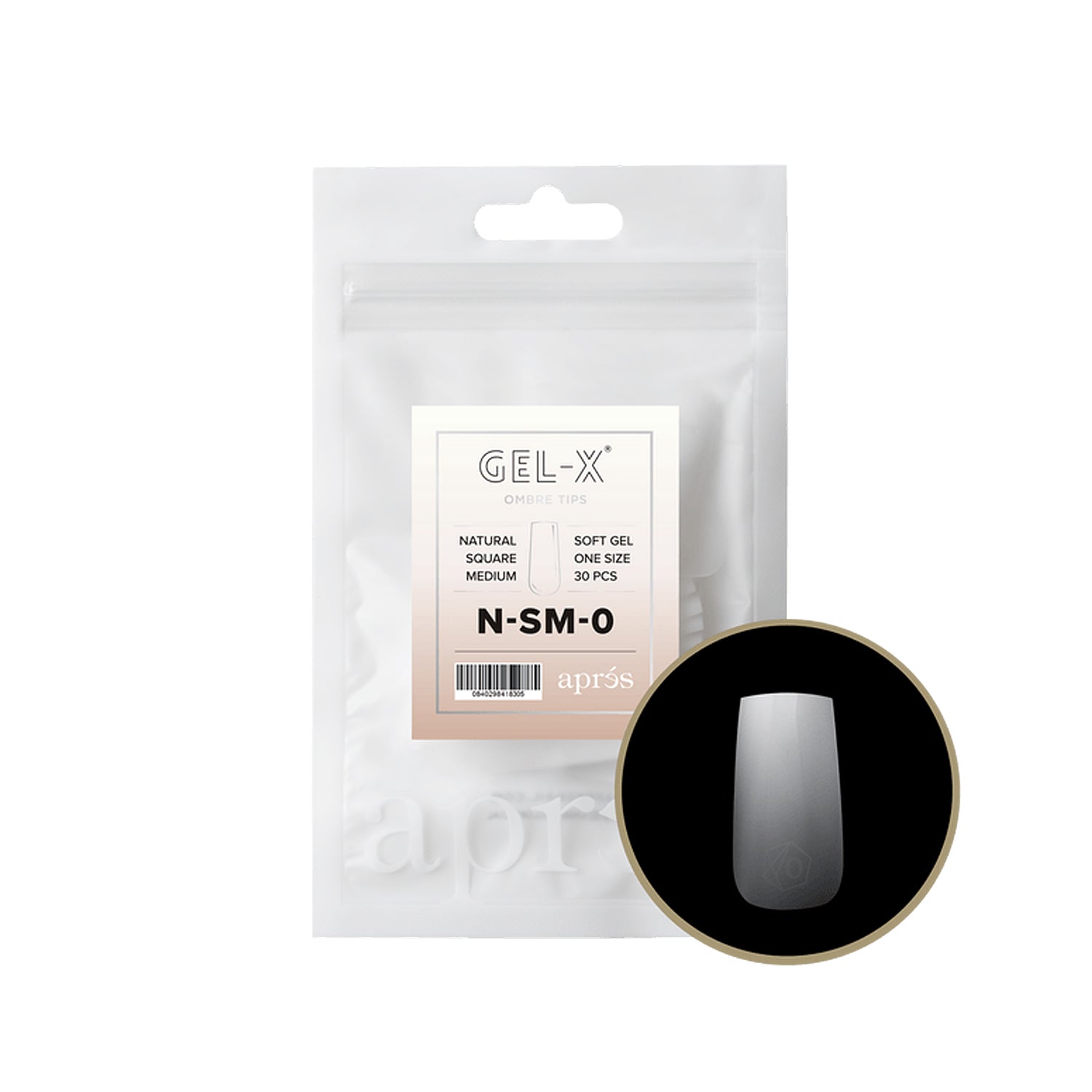 Apres Ombre Gel-X Natural Square Medium N-SM-0 41830