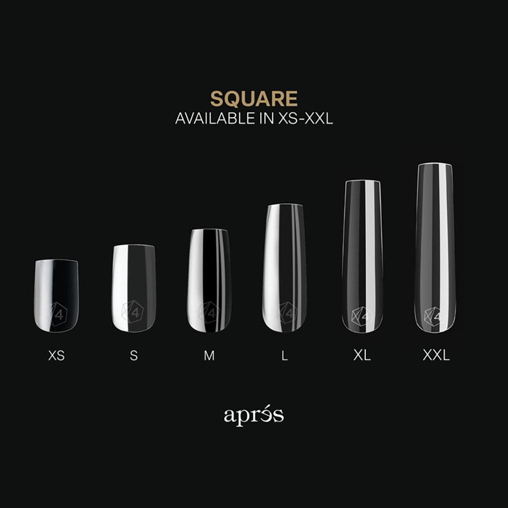 Apres Gel-X Soft Gel Tips Sculpted Square X-Long 210 Pcs