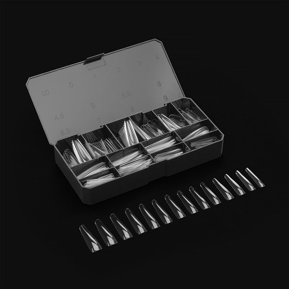 Apres Gel-X Soft Gel Tips Sculpted Coffin X-Long 210Pcs