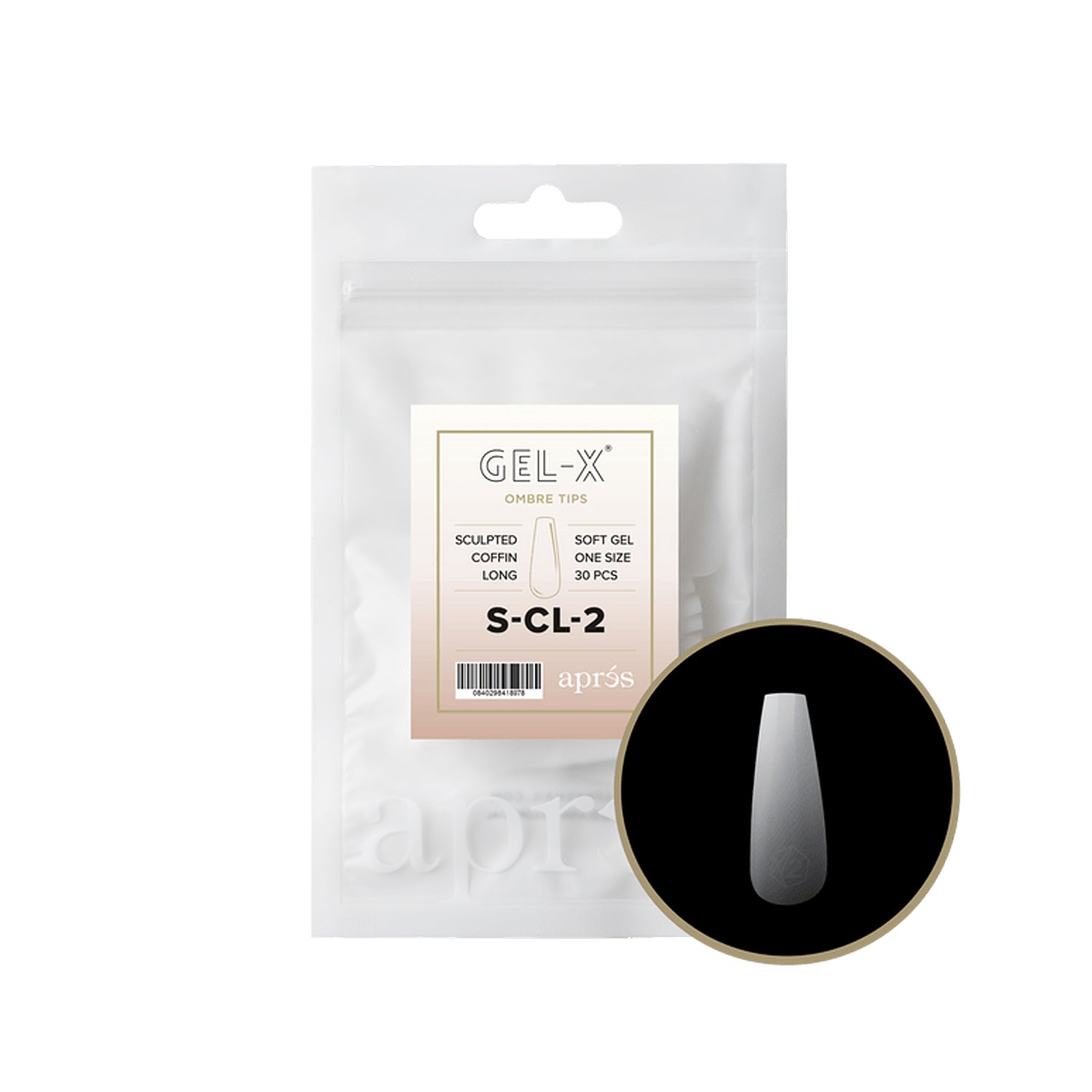 Apres Ombre Gel-X Sculpted Coffin Long Refill S-CL-2 41897