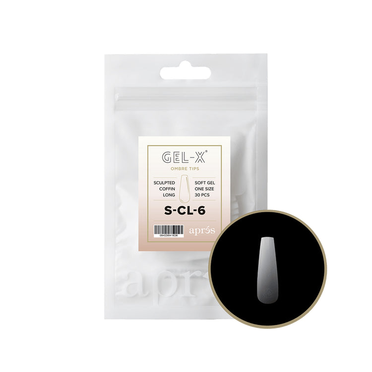 Apres Ombre Gel-X Sculpted Coffin Long Refill S-CL-6 41903